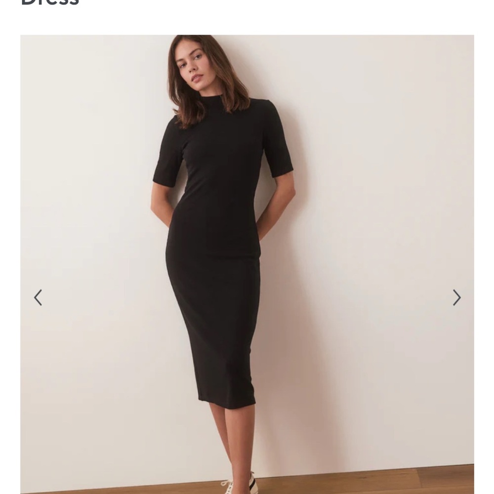 Marine Layer Black Midi Dress
